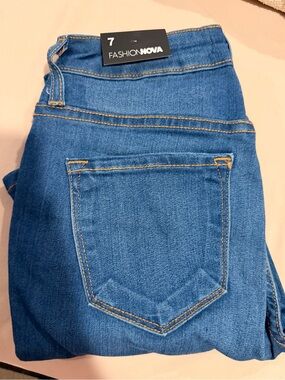 Fashion Nova High-Rise Blue Denim Jeans